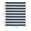 SAFAVIEH Washable Rug Outdoor Courtyard Collection - 4' x 5'7", Beige & Navy, Non-Shedding & Easy Cleaning, Ideal for Patio, Backyard, Mudroom (CY6812-25812) view 2