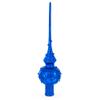 Blue Jewels Scroll on Blue Glass Christmas Tree Topper 11 Inches view 1