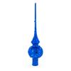 Blue Jewels Scroll on Blue Glass Christmas Tree Topper 11 Inches view 2