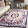 SAFAVIEH Bellagio Collection Accent Rug - 4' x 6', Pink & Ivory, Handmade Medallion Wool, Ideal for High Traffic Areas in Entryway, Living Room, Bedroom (BLG535U) view 1