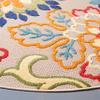SAFAVIEH Washable Rug Outdoor Cabana Collection - 3' Round, Ivory & Orange, Non-Shedding & Easy to Clean, Ideal for Patio, Backyard, Mudroom (CBN391A) view 2