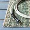 SAFAVIEH Washable Rug Outdoor Courtyard Collection - 6'7" Square, Beige & Dark Green, Non-Shedding & Easy Cleaning, Ideal for Patio, Backyard, Mudroom (CY6736-32212) view 3