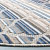 SAFAVIEH Washable Rug Outdoor Cabana Collection - 3' Round, Blue & Grey, Non-Shedding & Easy to Clean, Ideal for Patio, Backyard, Mudroom (CBN333M) view 2