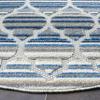 SAFAVIEH Washable Rug Outdoor Cabana Collection - 3' Round, Blue & Grey, Non-Shedding & Easy to Clean, Ideal for Patio, Backyard, Mudroom (CBN333M) view 3