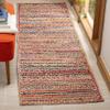 SAFAVIEH Cape Cod Collection 2'3" x 10' Natural/Multi CAP251A Handmade Boho Braided Jute Entryway Foyer Living Room Kitchen Runner Rug view 1