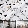 Ababoorty 15.8"x197" Granite Contact Paper White Terrazzo Contact Paper for Countertops Stone Terrazzo Textured Waterproof Vinyl Self Adhesive Wallpaper for Kitchen Backsplash Island Cabinets view 1