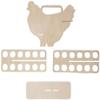 YRHH Egg Storage Rack Hen Shaped Egg Rack Tray Ventilation Kitchen Creative Wood Storage Rack Kitchen Decoration-A view 1