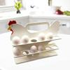 YRHH Egg Storage Rack Hen Shaped Egg Rack Tray Ventilation Kitchen Creative Wood Storage Rack Kitchen Decoration-A view 2
