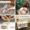 YRHH Egg Storage Rack Hen Shaped Egg Rack Tray Ventilation Kitchen Creative Wood Storage Rack Kitchen Decoration-A view 3