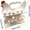YRHH Egg Storage Rack Hen Shaped Egg Rack Tray Ventilation Kitchen Creative Wood Storage Rack Kitchen Decoration-A view 4