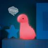 Globe Brontosaurus - Rechargeable LED Color Changing Tap Light w/Remote - Night Light for Baby or Kid's Room White view 4