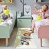 ABREEZE Kids Runner Rug 5.3FT,Animals Area Rug Play Mat for Kids Non Skid Washable Animal Throw Rugs Cute Cartoon Floor Carpet for Living Bedroom Study Nursery Dorm 2'x5.3',Green view 3
