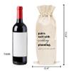 Huastatewolf Wedding Gift Wine Bags, Burlap Wine Bottle Cover Bag For Bridal Shower, Engagement, Bride, Groom, Bridesmaid, Bachelorette Party Favor, 1 Pc Bag (A29) view 2