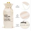 Huastatewolf Wedding Gift Wine Bags, Burlap Wine Bottle Cover Bag For Bridal Shower, Engagement, Bride, Groom, Bridesmaid, Bachelorette Party Favor, 1 Pc Bag (A29) view 3