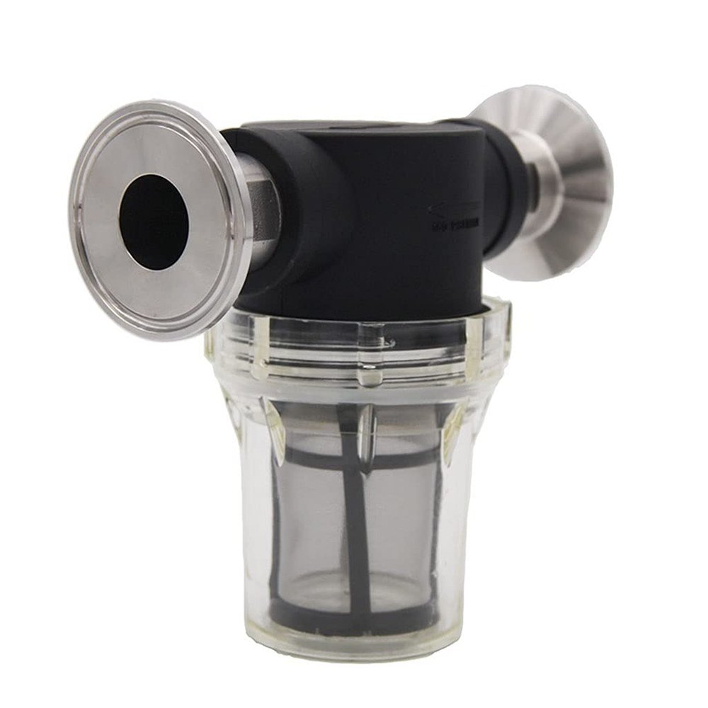 1.5"TC(50.5mm) Inline Filter For Home Brewing, 150 Micron 100 Mesh Screen Water And Beer Filtering