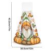 Nander 2Pcs Halloween Kitchen Hand Towels,Cute Gnome with Pumpkins Birds Absorbent Hanging Towels with Magic Tape for Bathroom Laundry Room Hanging Towel,Machine Washable view 3
