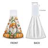 Nander 2Pcs Halloween Kitchen Hand Towels,Cute Gnome with Pumpkins Birds Absorbent Hanging Towels with Magic Tape for Bathroom Laundry Room Hanging Towel,Machine Washable view 4