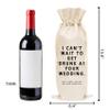 Huastatewolf Engagement Gift Wine Bags, Burlap Champagne Bottle Cover Bag For Bridal Shower, Wedding, Bride, Groom, Bridesmaid, Bachelorette Party Favor, 1 Pc Wine Bag (A30) view 2