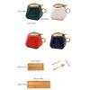 Storage Jars Spice Containers Set with Lids Spice Box with Spoon Cover Seasoning Bowl Ceramic Seasoning Box Restaurant Spice Box 3 Pieces Condiment Jar Spice Container (Color : A) view 2