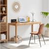 Computer Desk Walnut Computer Desk, Simple Notebook Learning Workbench with Drawers, Small Office Solid Wood Table (Size : 120x56x75cm) view 2