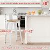 Andeworld Bar Stools Set of 4 Counter Height Stools Industrial Metal Barstools with Wooden Seats(30 Inch, Distressed White) view 4
