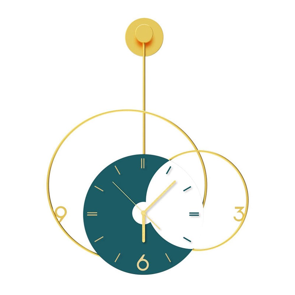 Clock 16x22 Inch Wall Clock Round Shape Wall Clock Craftsmanship Wall Clock Suitable for Public Areas in Living Room Kitchen Office Space Wall ClockGold