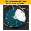 Clock 16x22 Inch Wall Clock Round Shape Wall Clock Craftsmanship Wall Clock Suitable for Public Areas in Living Room Kitchen Office Space Wall ClockGold view 3
