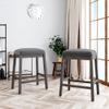 XIONGGG Counter Height Bistro DIng Set - 2 Padded Seat Stools, Farmhouse Rustic Wooden Kitchen Table Set for Home or Hotel DIng Room, Kitchen or Bar (Gray + 2 stools), 54x24x36inch(LXWXH) view 2