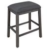 XIONGGG Counter Height Bistro DIng Set - 2 Padded Seat Stools, Farmhouse Rustic Wooden Kitchen Table Set for Home or Hotel DIng Room, Kitchen or Bar (Gray + 2 stools), 54x24x36inch(LXWXH) view 4