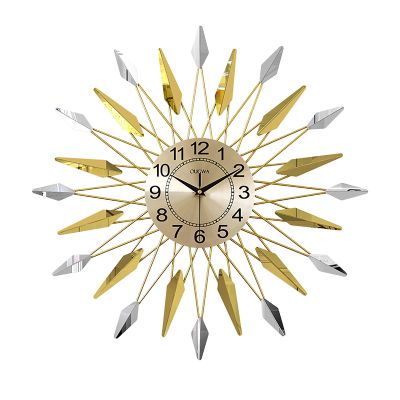 Clock Metal Light Luxury Clock Nordic Wall Clock Living Room Decoration Home Simple Clock Trend Art Wall Watch