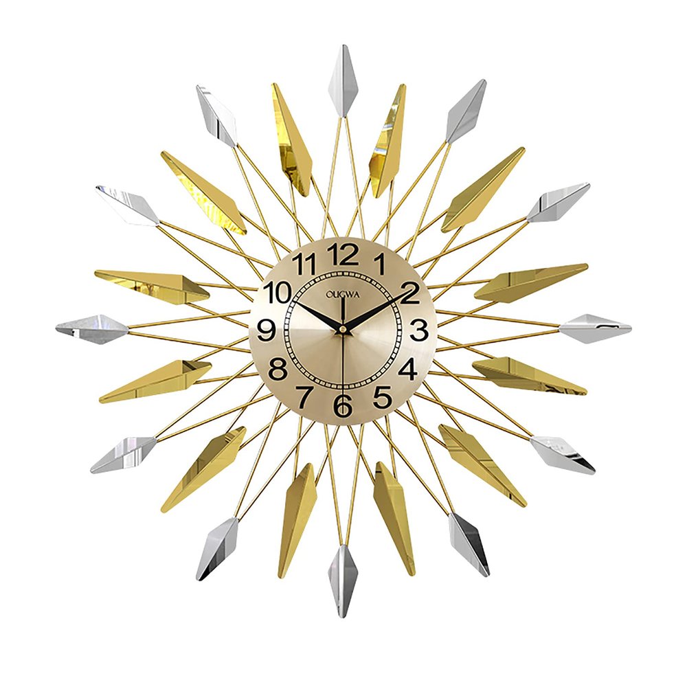 Clock Metal Light Luxury Clock Nordic Wall Clock Living Room Decoration Home Simple Clock Trend Art Wall Watch