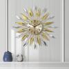 Clock Metal Light Luxury Clock Nordic Wall Clock Living Room Decoration Home Simple Clock Trend Art Wall Watch view 2