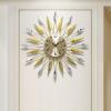 Clock Metal Light Luxury Clock Nordic Wall Clock Living Room Decoration Home Simple Clock Trend Art Wall Watch view 3