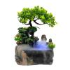 110V Desktop Rockery Water Fountain LED Lamp Waterfall, Tabletop Water Feature Indoor Atomization Effect Small Rockery Zen Water Fountain for Living Room, Bedroom, Office view 1