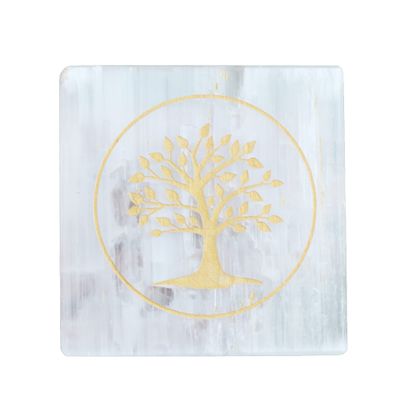 REAL-GEMS White Selenite Polished Flat Healing Crystal 7 Chakra Stone, Selenite Slab, Charging Plate, 7 Chakra Healing Crystal