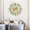 Clock Leaf Shape Large Wall Clock, Metal Wrought Iron, Simplicity Creativity Silent Wall Clocks, Easy to Read for Living Room/Home/Kitchen/Bedroom/Office view 2