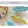 Clock Leaf Shape Large Wall Clock, Metal Wrought Iron, Simplicity Creativity Silent Wall Clocks, Easy to Read for Living Room/Home/Kitchen/Bedroom/Office view 3