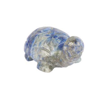 GEMHUB Loose Gemstones For Home Decor Hand Carved Lapis Lazuli Gemstone Turtle Statue Approx. 273.00 Carat Turtle Statue Figurine