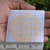 REAL-GEMS Tree of Life Etched Selenite Charging Plate, Charge Your Crystals, Healing Crystal 7 Chakra Selenite Slab,Plate view 4