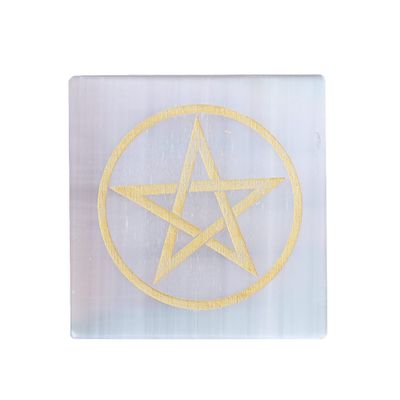 REAL-GEMS Seven Chakra Selenite Gemstone Star - Natural Crystal - Healing Stone - Chakra Crystal - Reiki - Wicca - Pranic Healing - Crystal