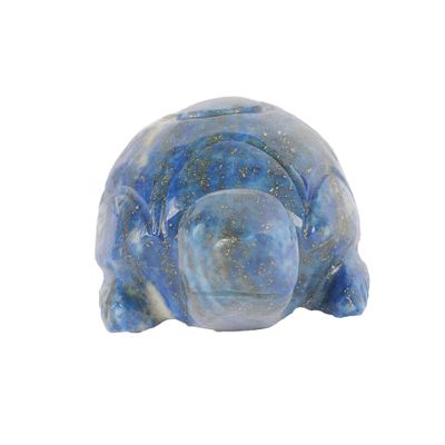 GEMHUB Hand Carved Lapis Lazuli Turtle Statue Approx. 374.00 Carat Turtle Statue Figurine