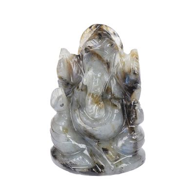 GEMHUB Loose Gemstones For Home Decor Ganesha Statue 462.00 Carat Labradorite Gemstone Lord Ganesha Statue Figurine