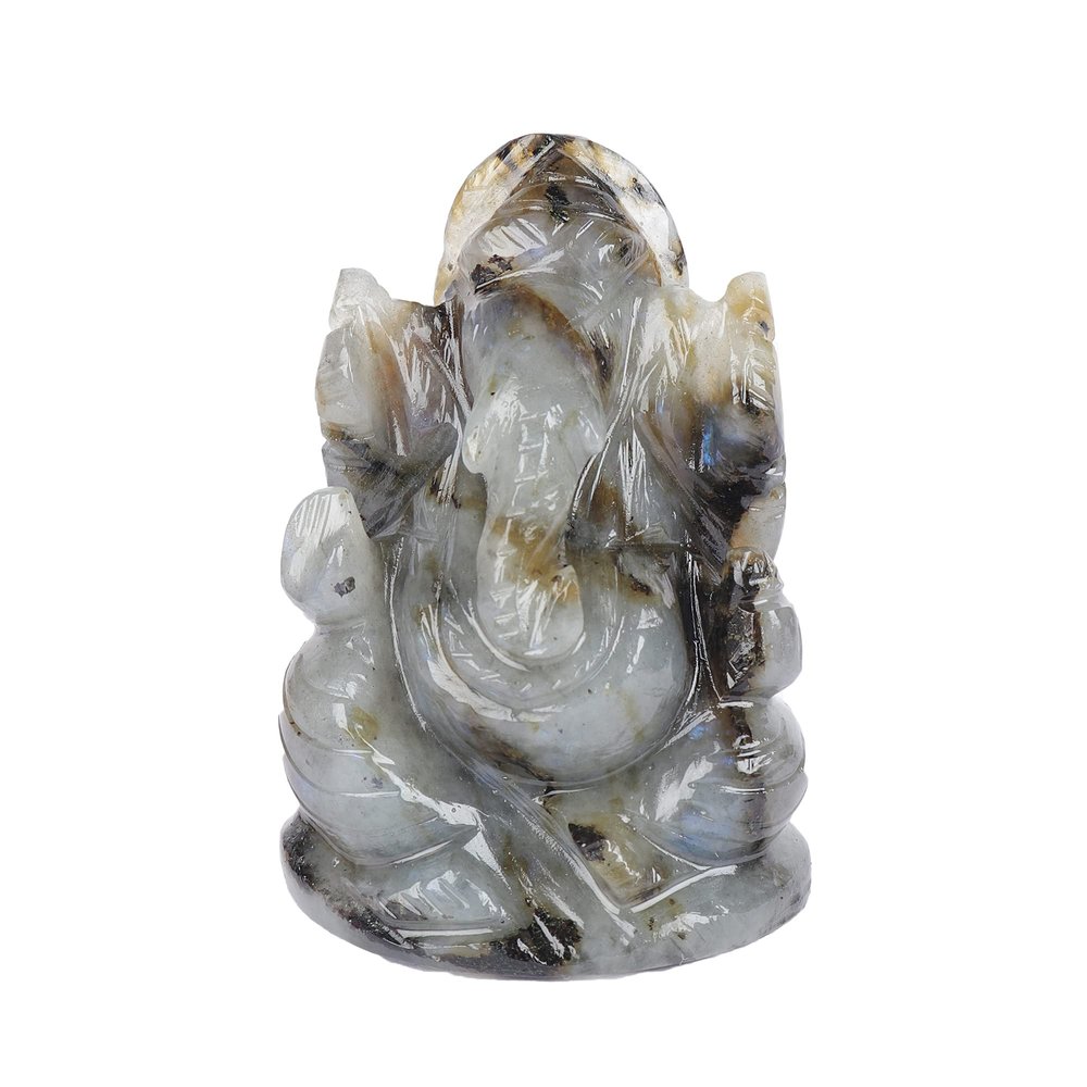 GEMHUB Loose Gemstones For Home Decor Ganesha Statue 462.00 Carat Labradorite Gemstone Lord Ganesha Statue Figurine