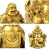ZXHStore Feng Shui Maitreya Buddha Statue, Feng Shui Lucky Pure Copper Dragon Chair Buddha Decoration view 2