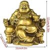 ZXHStore Feng Shui Maitreya Buddha Statue, Feng Shui Lucky Pure Copper Dragon Chair Buddha Decoration view 3