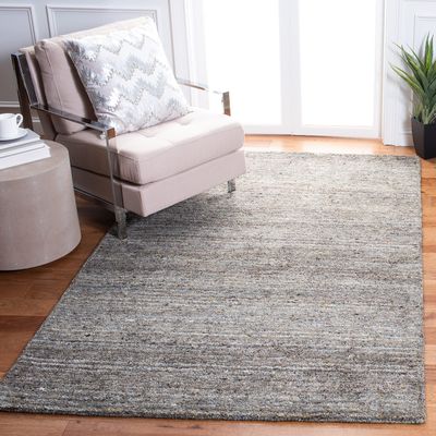 SAFAVIEH Himalaya Collection Accent Rug - 3' x 5', Grey & Olive, Handmade Wool, Ideal for High Traffic Areas in Entryway, Living Room, Bedroom (HIM413D)