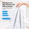 SUTERA Silverthread Bath Towel | Antimicrobial Towel with Silver Ion Technology | Waffle Weave Design, Plush, Lightweight, and Quick-Drying for Everyday or Spa Use | 31" x 57" (White) view 2