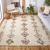 SAFAVIEH Kenya Collection Area Rug - 9' x 12', Ivory & Brown, Hand-Knotted Moroccan Boho Wool Tassel, Ideal for High Traffic Areas in Living Room, Bedroom (KNY115A) view 1
