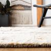 SAFAVIEH Kenya Collection Area Rug - 9' x 12', Ivory & Brown, Hand-Knotted Moroccan Boho Wool Tassel, Ideal for High Traffic Areas in Living Room, Bedroom (KNY115A) view 4
