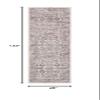 Martha Stewart x SAFAVIEH Area Rug Collection - 2'2" x 12' Runner, Grey & Ivory, Non-Shedding & Easy Cleaning, Ideal for Living Room, Foyer, Bedroom, Hallway (MSR877F) view 2